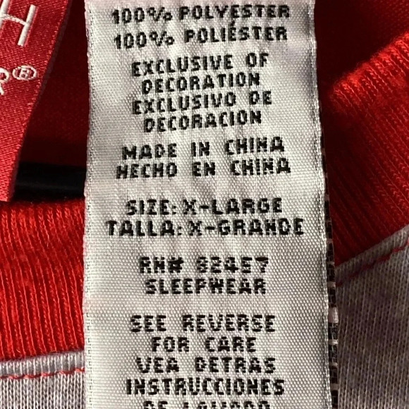 RUDOLPH RED NOSE REINDEER MENS SIZE XL PAJAMA SET COTTON TOP FLEECE PANTS CLEAN - Picture 9 of 12